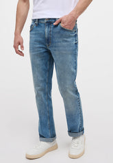 Męskie Spodnie Jeansowe Mustang Tramper Straight Denim Blue 1013716 5000 583