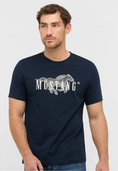 Męski T-Shirt Mustang Style Austin Dark Sapphire 1016858 4136