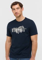 Męski T-Shirt Mustang Style Austin Dark Sapphire 1016858 4136