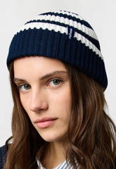 Czapka Wrangler Striped Beanie Dark Navy 112372408