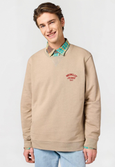 Meska Bluza Wrangler Small Logo Crew Timberwolf 112364092