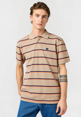 Meska Koszulka Wrangler Stripe Polo Shirt Khaki 112362831