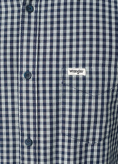 Męska Koszula W Kratę Wrangler LS 1 PKT Shirt Black Iris 112350495 W5A9016826