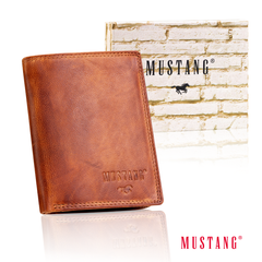 Skórzany Portfel Uniwersalny Rfid Mustang Denimo High Wallet Side Opening