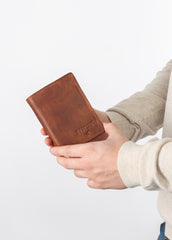 Skórzany Portfel Uniwersalny Rfid Mustang Denimo High Wallet Side Opening