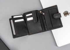 Męski Portfel Skórzany Czarny Mustang Denimo Wallet