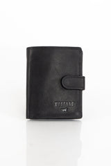 Męski Portfel Skórzany Czarny Mustang Denimo Wallet
