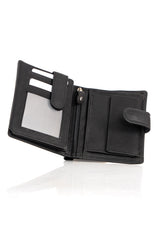 Męski Portfel Skórzany Czarny Mustang Denimo Wallet