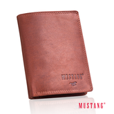 Skórzany Portfel Brązowy Uniwersalny Rfid Mustang Denimo High Wallet Side Opening