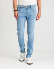 Męskie Spodnie Jeansowe Mustang Style Oregon Tapered Denim Blue 1017123 5000 401