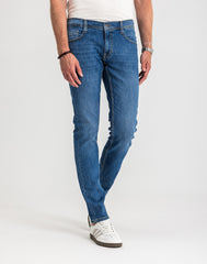 Męskie Spodnie Jeansowe Mustang Style Oregon Tapered Denim Blue 1017123 5000 623
