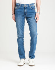 Męskie Spodnie Jeansowe Mustang Style Washington Straight Denim Blue 1016814 5000 582