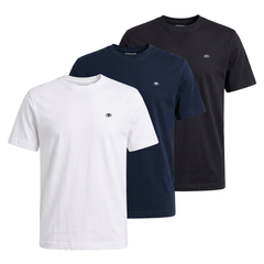 Zestaw Męskich Koszulek Tom Tailor 3-Pack T-shirt White 1047049 20000