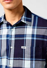 Koszula Męska Wrangler 1 Pkt Shirt Large Indigo Plaid 112362898