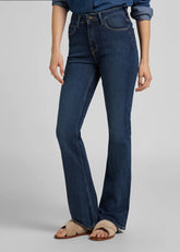 Damskie Spodnie Jeansowe Lee Breese Boot Dark Bristol L31TNCXU 112107294