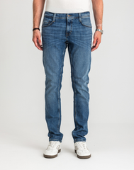 Męskie Spodnie Jeansowe Mustang Oregon Slim Denim Blue 1015042 5000 583