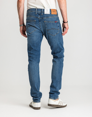 Męskie Spodnie Jeansowe Mustang Oregon Slim Denim Blue 1015042 5000 583