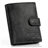 Męski Portfel Skórzany Czarny Mustang Denimo Wallet