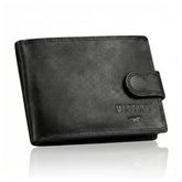 Mustang Denimo Wallet Męski Portfel Skórzany Pojemny Na Karty Premium Black Rfid