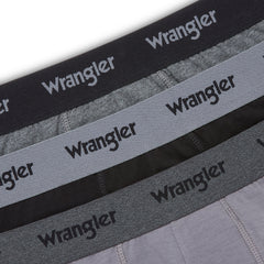 3PAK MĘSKIE BOKSERKI WRANGLER TRUNKS OLIVER CHARCOAL MARL/BLACK/POPPYSEED U5_22222_WRA