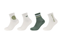 Męskie Skarpety Mustang Hedge Green 4 Pack MU32019 – 7370