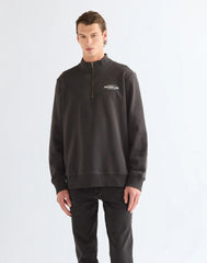 BLUZA MĘSKA WRANGLER FUNNEL NECK ZIP FADED BLACK 112387744