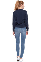 Wrangler Damska Bluza Logo Crew Navy W6087HY35 112130466