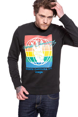 Męska Bluza Wrangler Globe Sweat Faded Black W6C5HXXV6 112130708