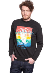 Męska Bluza Wrangler Globe Sweat Faded Black W6C5HXXV6 112130708