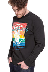 Męska Bluza Wrangler Globe Sweat Faded Black W6C5HXXV6 112130708