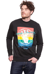 Męska Bluza Wrangler Globe Sweat Faded Black W6C5HXXV6 112130708