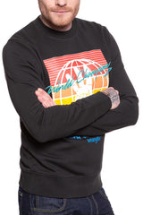 Męska Bluza Wrangler Globe Sweat Faded Black W6C5HXXV6 112130708