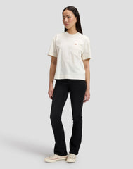BLUZKI DAMSKIE LEE POCKET TEE ECRU 112386207