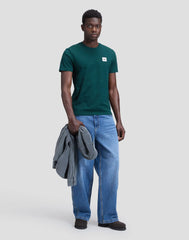BLUZKI MĘSKIE LEE WOVEN LABEL TEE JADE FOREST 112387315