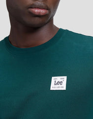 BLUZKI MĘSKIE LEE WOVEN LABEL TEE JADE FOREST 112387315