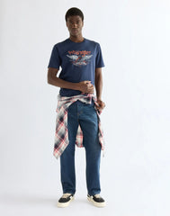 BLUZKI MĘSKIE WRANGLER AMERICANA TEE BLACK IRIS 112387008