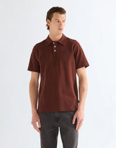 BLUZKI MĘSKIE WRANGLER POLO SHIRT BITTER CHOCOLATE 112386986