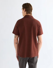 BLUZKI MĘSKIE WRANGLER POLO SHIRT BITTER CHOCOLATE 112386986