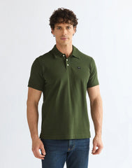 BLUZKI MĘSKIE WRANGLER POLO SHIRT KOMBU GREEN 112386985