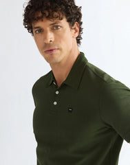 BLUZKI MĘSKIE WRANGLER POLO SHIRT KOMBU GREEN 112386985