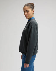DAMSKA BLUZA LEE LOGO CREW SWS WASHED BLACK 112377768
