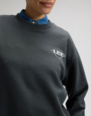 DAMSKA BLUZA LEE LOGO CREW SWS WASHED BLACK 112377768