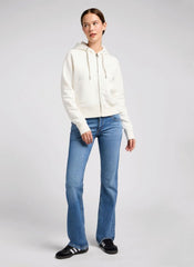 Damska Bluza Lee Zip Through Hoodie Ecru 112350174