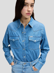 DAMSKA KOSZULA JEANSOWA LEE REGULAR WESTERN SHIRT DYE STAR 112378745