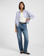 Damska Koszula Lee Elasticated Shirt Surf Blue Stripe 112363503
