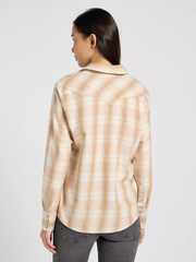 DAMSKA KOSZULA LEE REGULAR WESTERN SHIRT KHAKI PLAID 112370979