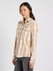 DAMSKA KOSZULA LEE REGULAR WESTERN SHIRT KHAKI PLAID 112370979