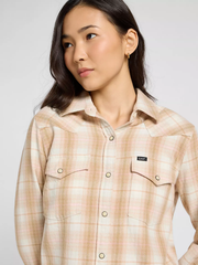 DAMSKA KOSZULA LEE REGULAR WESTERN SHIRT KHAKI PLAID 112370979