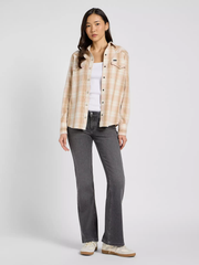 DAMSKA KOSZULA LEE REGULAR WESTERN SHIRT KHAKI PLAID 112370979