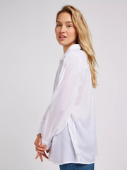 DAMSKA KOSZULA LEE SHIRRED BLOUSE BRIGHT WHITE 112351208